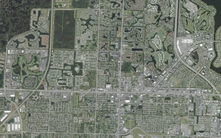 Aerial view centered on Schall Circle, Florida