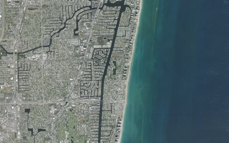 Aerial view centered on Sea Ranch Lakes, Florida