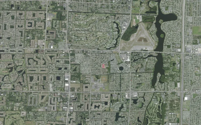 Aerial view centered on Seminole Manor, Florida