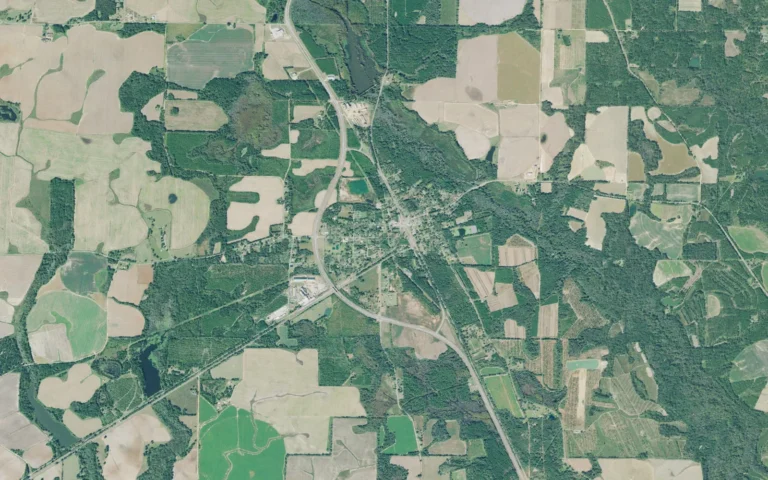 Aerial view centered on Smithville, Georgia