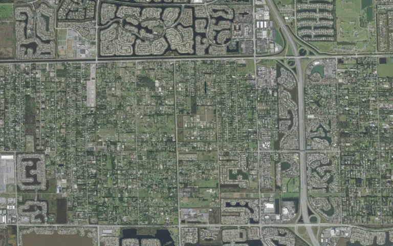 Aerial view centered on Southwest Ranches, Florida