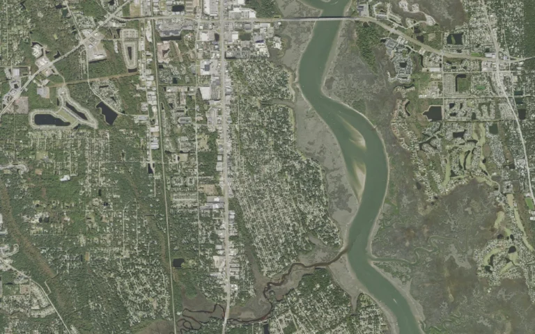 Aerial view centered on St. Augustine South, Florida