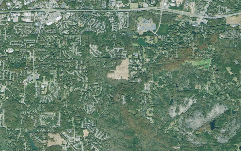 Aerial view centered on Stonecrest, Georgia