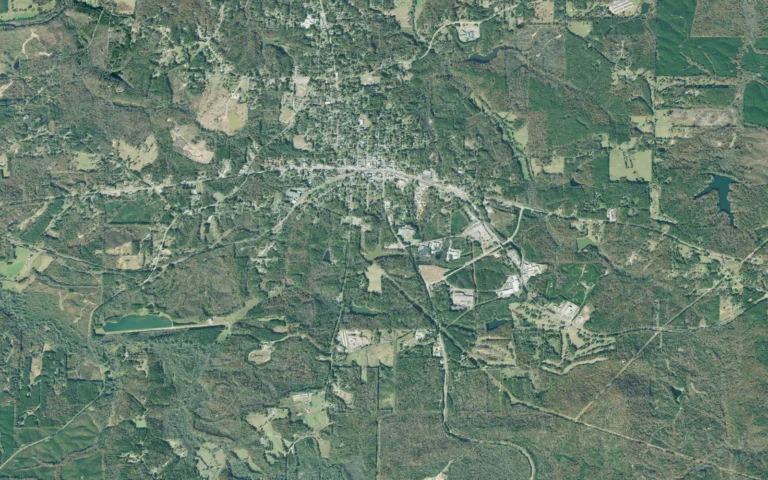 Aerial view centered on Tallapoosa, Georgia