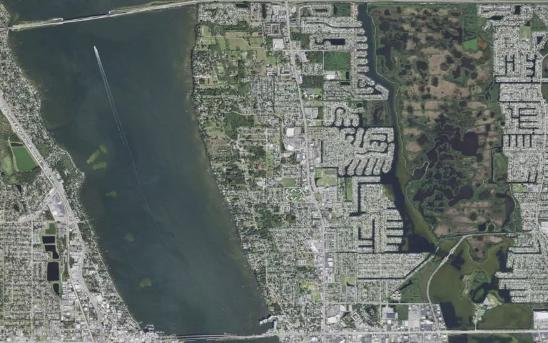 Aerial view centered on Tropical Park, Florida