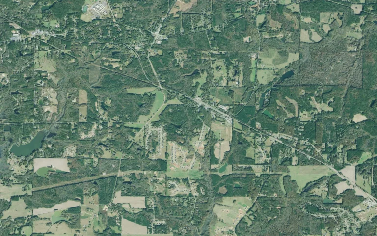 Aerial view centered on Turin, Georgia