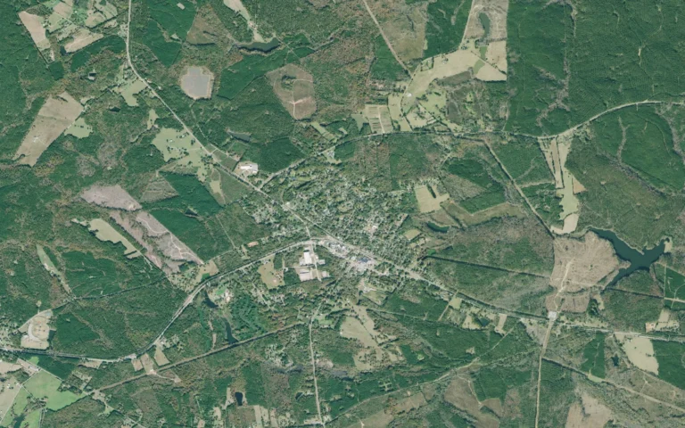 Aerial view centered on Union Point, Georgia