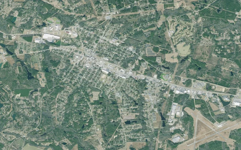 Aerial view centered on Vidalia, Georgia