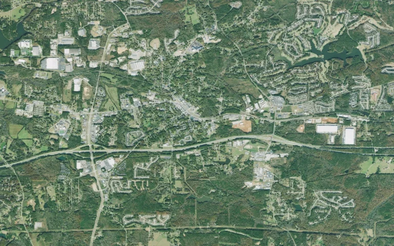 Aerial view centered on Villa Rica, Georgia