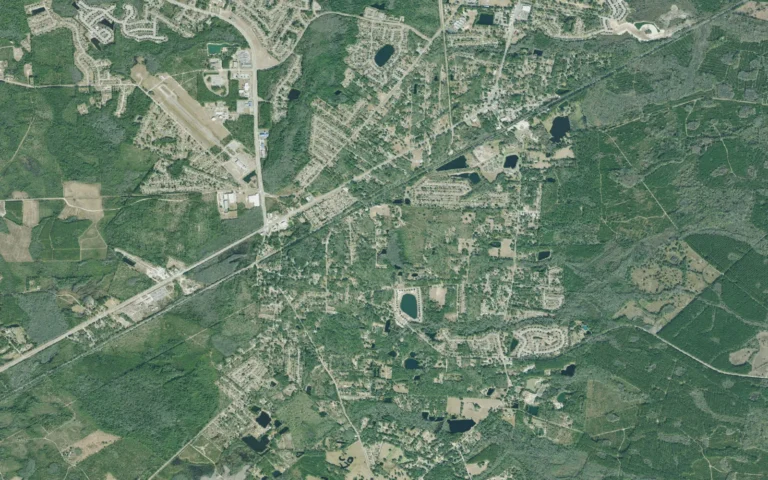 Aerial view centered on Walthourville, Georgia