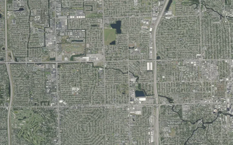 Aerial view centered on Washington Park, Florida