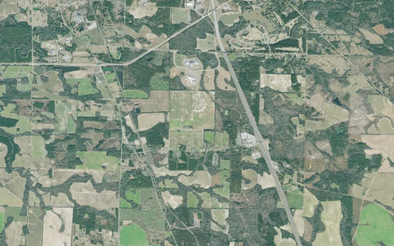 Aerial view centered on Wenona, Georgia
