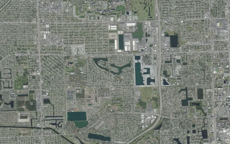 Aerial view centered on West Park, Florida