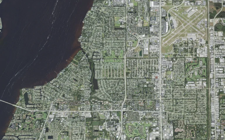 Aerial view centered on Whiskey Creek, Florida