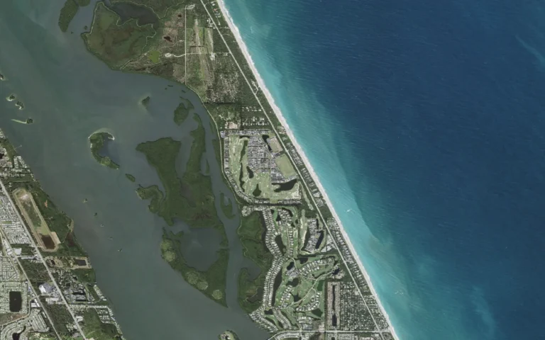Aerial view centered on Windsor, Florida