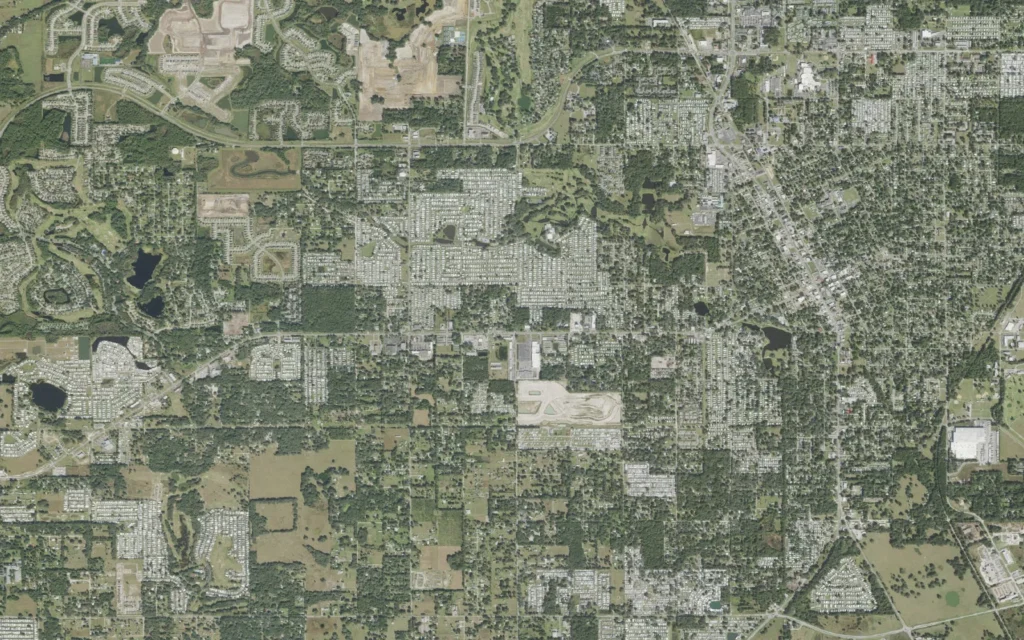 HVAC service area in Zephyrhills West