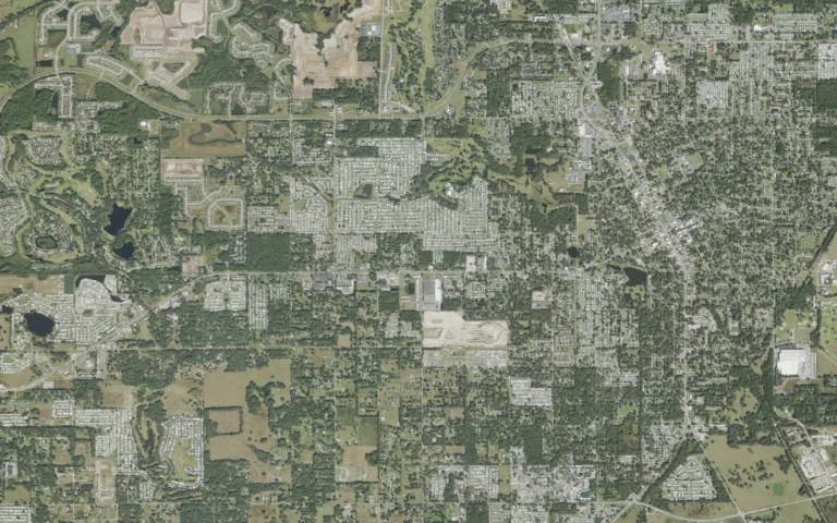 Aerial view centered on Zephyrhills West, Florida